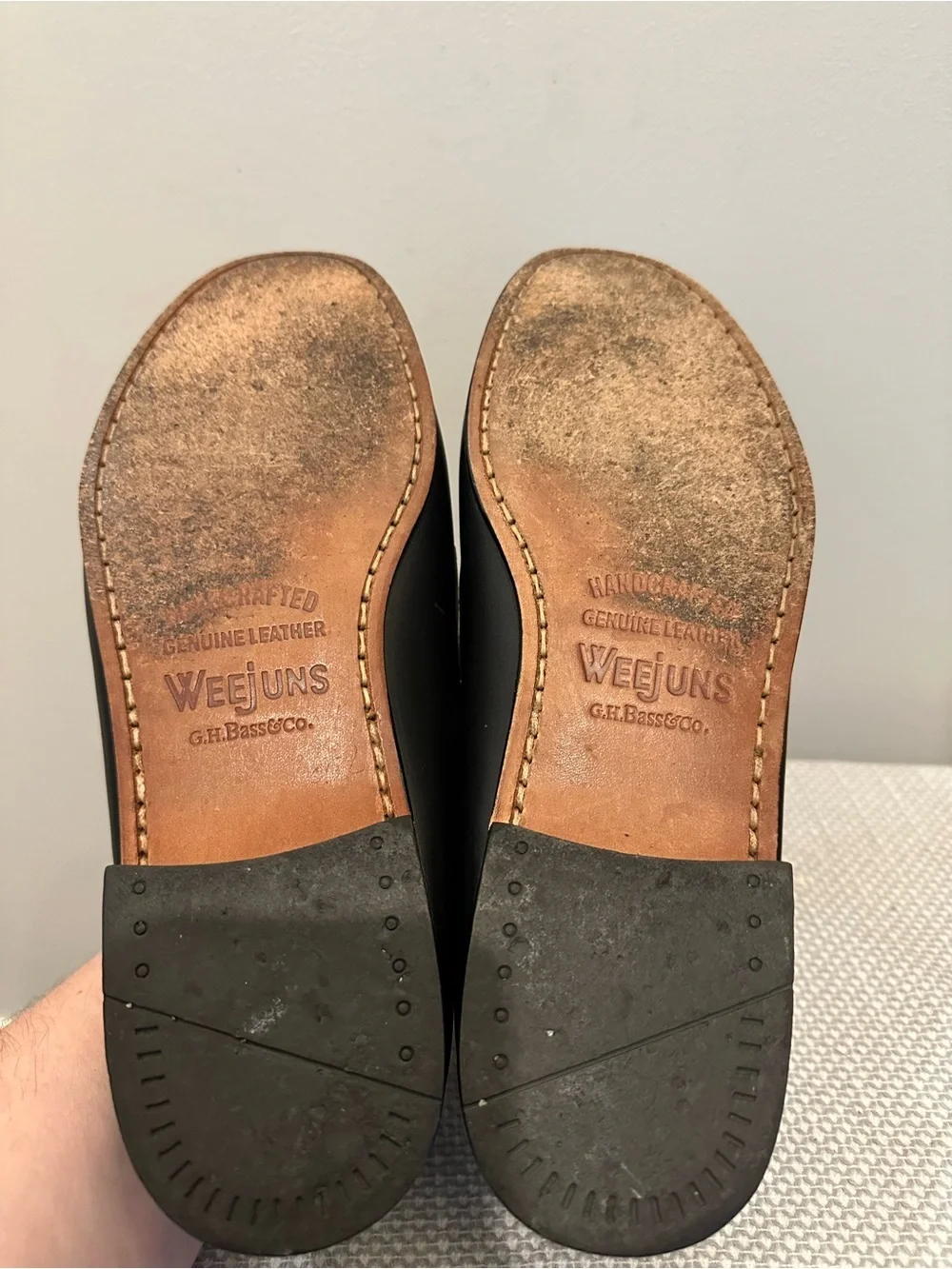 G.H. Bass Larson Weejuns Penny Loafer Matte Black Men’s 9 D #1894 Preppy EUC!